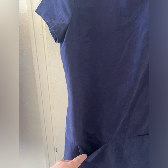 Handmade Vintage Purple Suede Mini Dress w/Red & White Striped Accents & Pockets - Picture 8 of 9